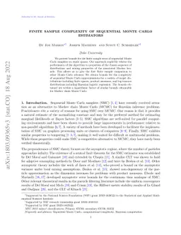 Finite Sample Complexity of Sequential Monte Carlo Estimators
