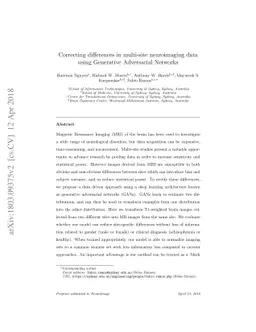 Correcting differences in multi-site neuroimaging data using Generative
  Adversarial Networks