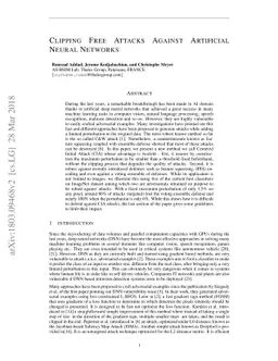 Clipping free attacks against artificial neural networks