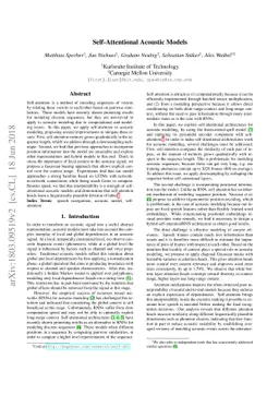 Self-Attentional Acoustic Models