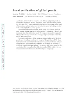 Local verification of global proofs