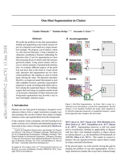 One-Shot Segmentation in Clutter