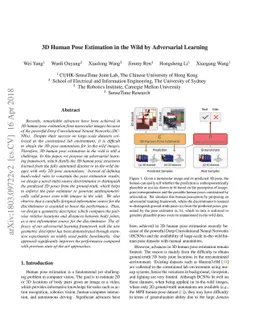 3D Human Pose Estimation in the Wild by Adversarial Learning