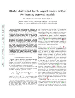 DJAM: distributed Jacobi asynchronous method for learning personal
  models