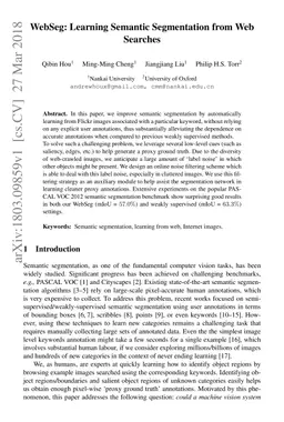 WebSeg: Learning Semantic Segmentation from Web Searches