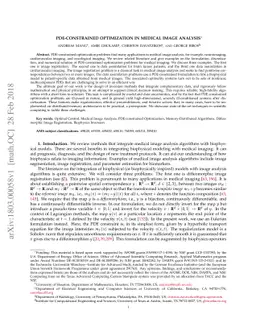 PDE-constrained optimization in medical image analysis