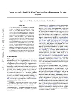 Neural Networks Should Be Wide Enough to Learn Disconnected Decision
  Regions