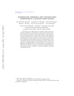 Approximate Inference for Constructing Astronomical Catalogs from Images