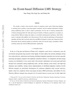 An Event-based Diffusion LMS Strategy