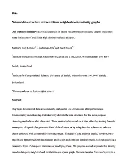 Natural data structure extracted from neighborhood-similarity graphs