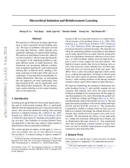 Hierarchical Imitation and Reinforcement Learning
