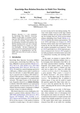 Knowledge Base Relation Detection via Multi-View Matching