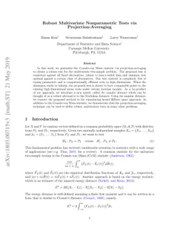 Robust Multivariate Nonparametric Tests via Projection-Averaging