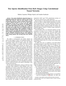 Tree Species Identification from Bark Images Using Convolutional Neural
  Networks