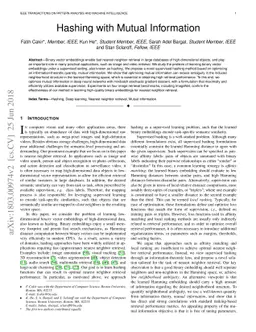 Hashing with Mutual Information