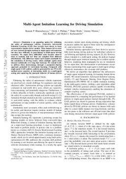 Multi-Agent Imitation Learning for Driving Simulation