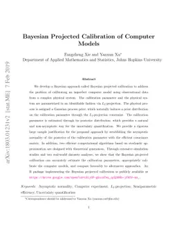 Bayesian Projected Calibration of Computer Models