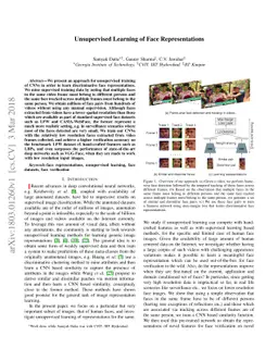 Unsupervised Learning of Face Representations