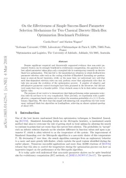 On the Effectiveness of Simple Success-Based Parameter Selection
  Mechanisms for Two Classical Discrete Black-Box Optimization Benchmark
  Problems