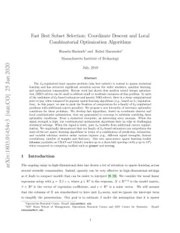 Fast Best Subset Selection: Coordinate Descent and Local Combinatorial
  Optimization Algorithms