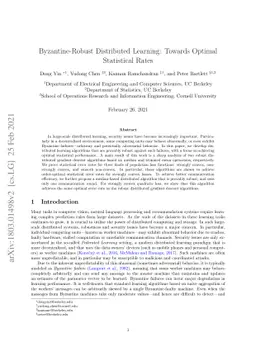 Byzantine-Robust Distributed Learning: Towards Optimal Statistical Rates
