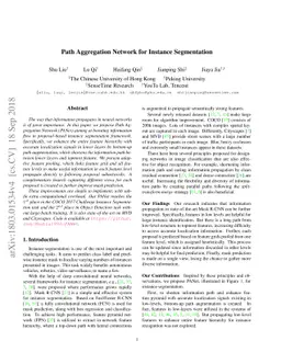 Path Aggregation Network for Instance Segmentation