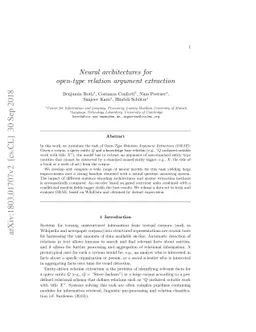 Neural Architectures for Open-Type Relation Argument Extraction