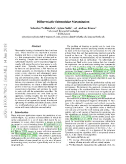 Differentiable Submodular Maximization