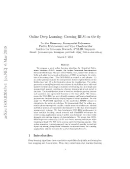 Online Deep Learning: Growing RBM on the fly