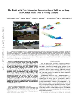 The Earth ain't Flat: Monocular Reconstruction of Vehicles on Steep and
  Graded Roads from a Moving Camera