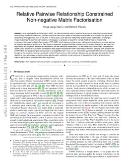 Relative Pairwise Relationship Constrained Non-negative Matrix
  Factorisation