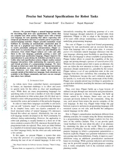 Precise but Natural Specification for Robot Tasks