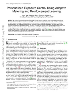 Personalized Exposure Control Using Adaptive Metering and Reinforcement
  Learning