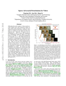 Sparse Adversarial Perturbations for Videos