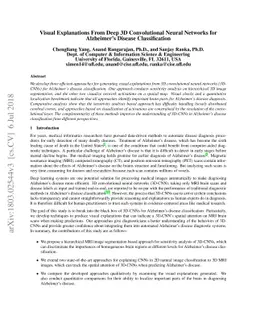 Visual Explanations From Deep 3D Convolutional Neural Networks for
  Alzheimer's Disease Classification