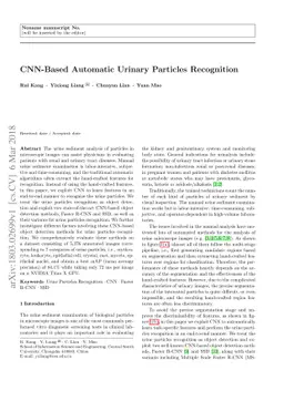 CNN-Based Automatic Urinary Particles Recognition