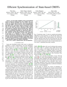 Efficient Synchronization of State-based CRDTs