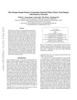 How Images Inspire Poems: Generating Classical Chinese Poetry from
  Images with Memory Networks