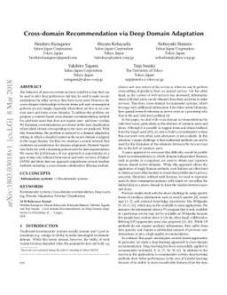 Cross-domain Recommendation via Deep Domain Adaptation