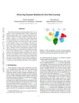 Preserving Semantic Relations for Zero-Shot Learning