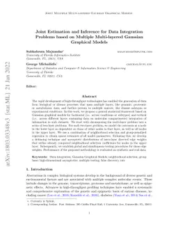 Joint Estimation and Inference for Data Integration Problems based on
  Multiple Multi-layered Gaussian Graphical Models