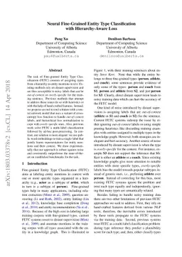 Neural Fine-Grained Entity Type Classification with Hierarchy-Aware Loss