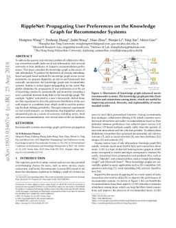 RippleNet: Propagating User Preferences on the Knowledge Graph for
  Recommender Systems