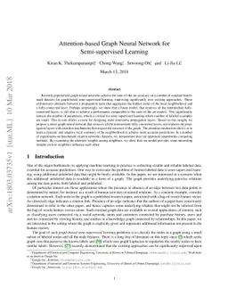 Attention-based Graph Neural Network for Semi-supervised Learning