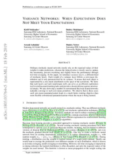 Variance Networks: When Expectation Does Not Meet Your Expectations