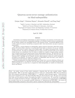 Quantum-secure message authentication via blind-unforgeability