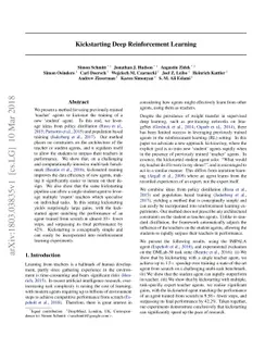 Kickstarting Deep Reinforcement Learning