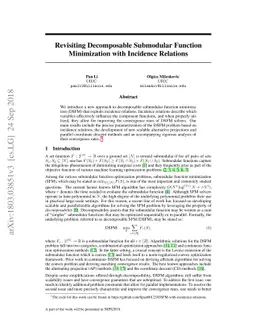 Revisiting Decomposable Submodular Function Minimization with Incidence
  Relations