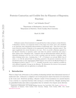 Posterior Contraction and Credible Sets for Filaments of Regression
  Functions
