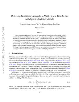 Detecting Nonlinear Causality in Multivariate Time Series with Sparse
  Additive Models